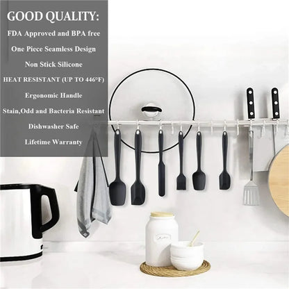 Flexi‑Chef Silicone Spatula Collection 6‑Piece – Grade Non Stick Heat Resistant Spatulas Turner for Cooking Baking Mixing