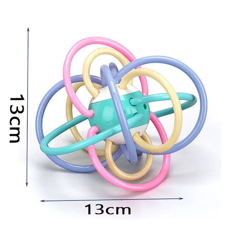 Silicone Teething Toys For Babies 0 12 Months – Sensory Rattle & Teether for Tiny Trailblazers