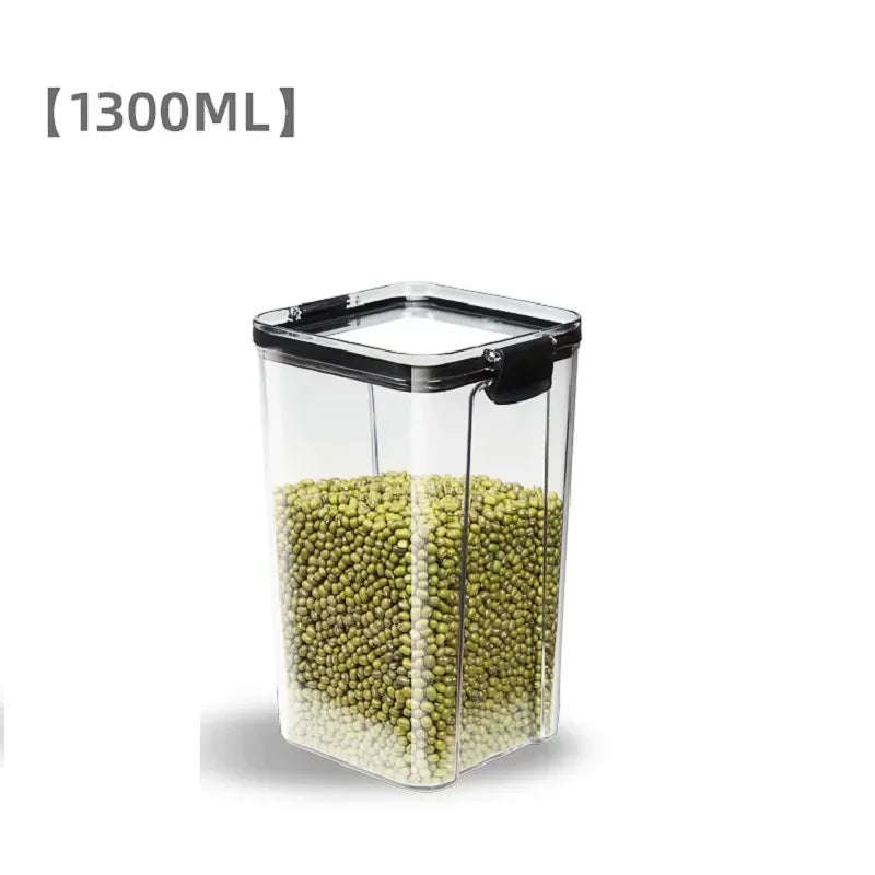 Keep It Fresh – 4 Transparent Food Storage Canister Set
