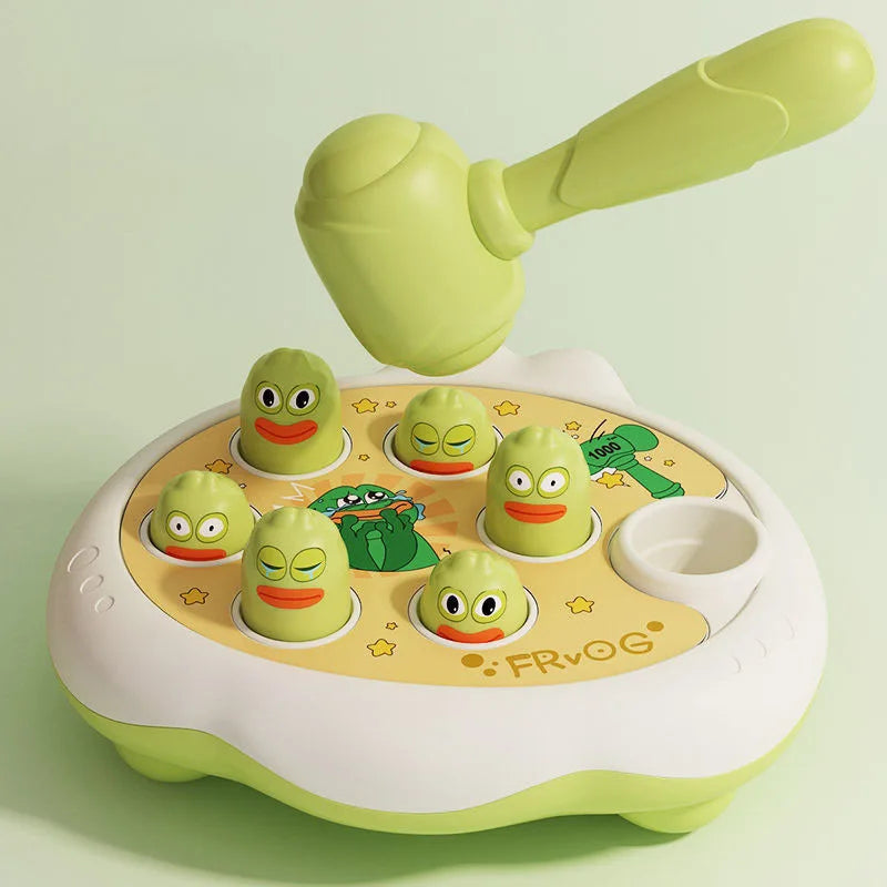 Tap, Laugh & Learn – Duck/Frog/Pig Montessori Puzzle Toy with Hammer for Baby Development