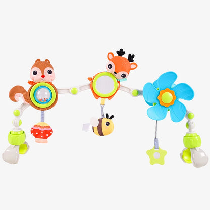 Little Explorer’s Delight – Foldable Musical Stroller Arch Toy for Sensory Play On-the-Go